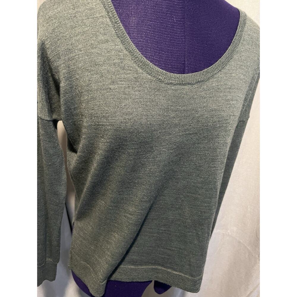 Madewell Green Gray XS Pullover Sweater Merino Wool Ladies Sweater